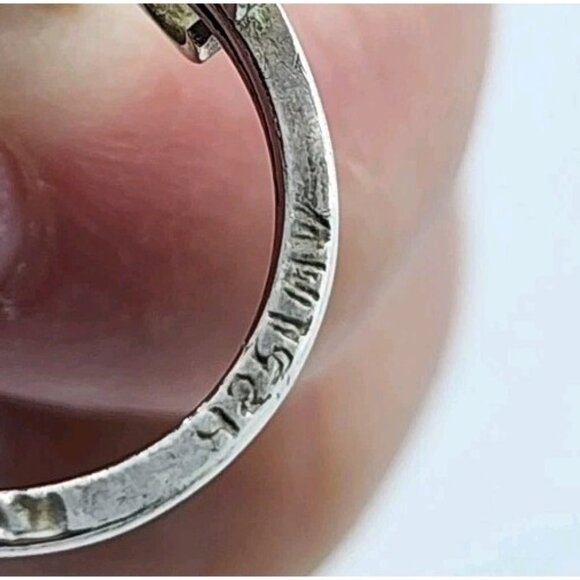 Vintage Mexico LMV 925 Sterling Silver Modernist Statement Ring Size 5.75 - Picture 7 of 8